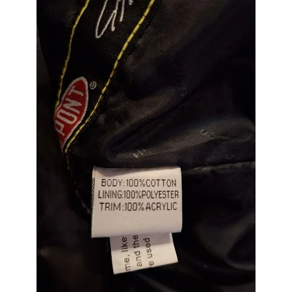 Vintage Y2K Jeff Hamilton Jeff Gordon Black DuPont Nascar Racing Jacket XL