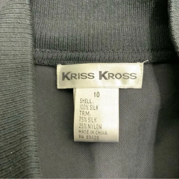 VINTAGE KRISS KROSS 100% silk jacket