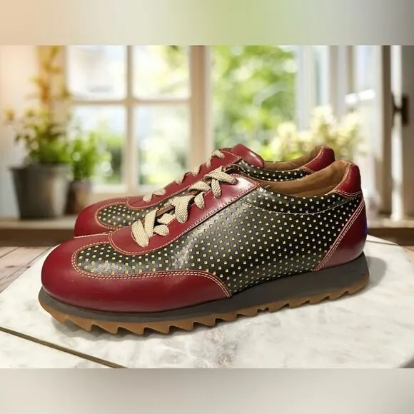 Vintage RARE Dooney and Bourke Leather Made in Italy Sneakers Shoes Size 9