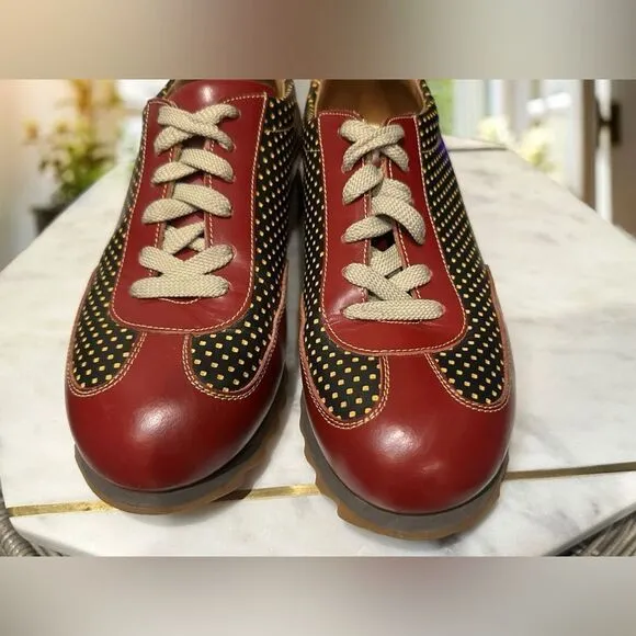 Vintage RARE Dooney and Bourke Leather Made in Italy Sneakers Shoes Size 9