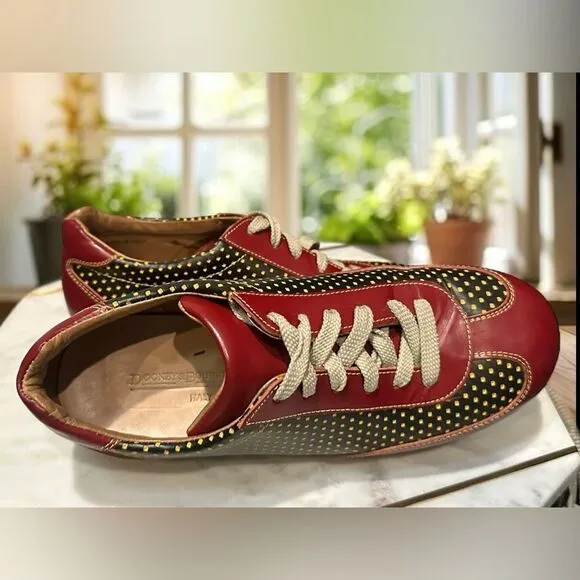 Vintage RARE Dooney and Bourke Leather Made in Italy Sneakers Shoes Size 9