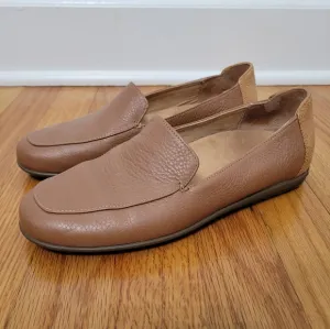Vionic Elora Leather Loafers Driving Moccasins Classic Toffee Tan Size 7 Neutral
