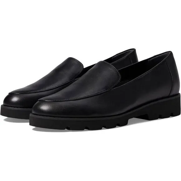Vionic Kensley Flat Womens US 8 Black Nappa Leather Slip On Loafer Shoes ZPO1955