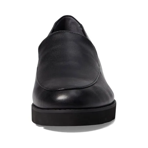 Vionic Kensley Flat Womens US 8 Black Nappa Leather Slip On Loafer Shoes ZPO1955
