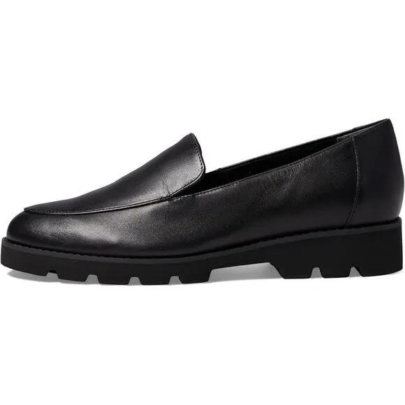 Vionic Kensley Flat Womens US 8 Black Nappa Leather Slip On Loafer Shoes ZPO1955