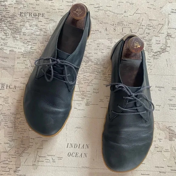 Vivobarefoot RA Leather Shoes Size 46M / 12 Navy Charcoal Color