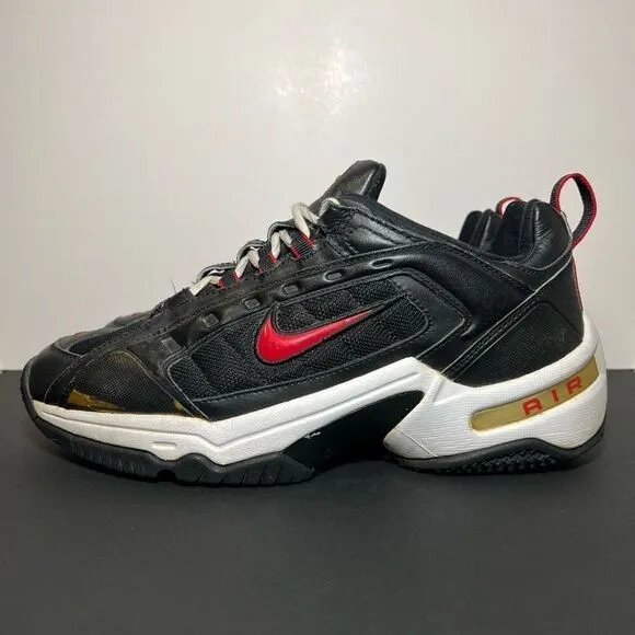 VTG 2003 Mens NIKE Black Leather Athletic Shoes / Size 11