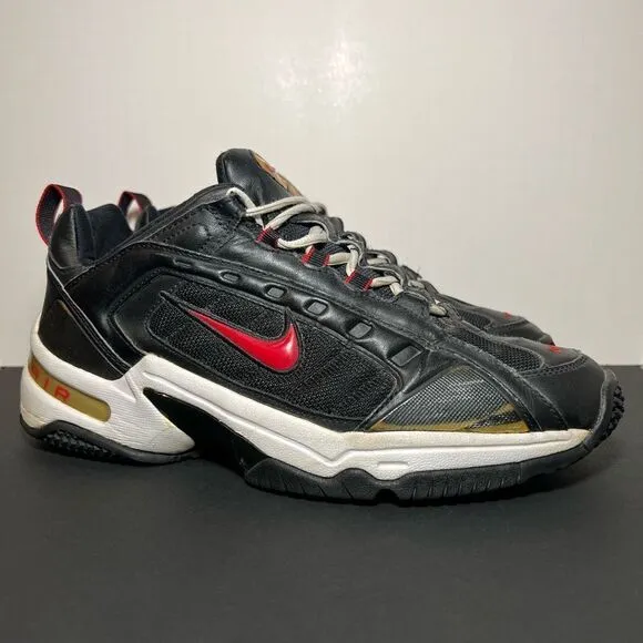 VTG 2003 Mens NIKE Black Leather Athletic Shoes / Size 11