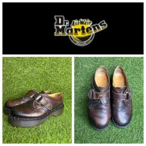 VTG 90s Dr Martens Chunky Platform Monk Strap Leather Loafers MIE 8314 9