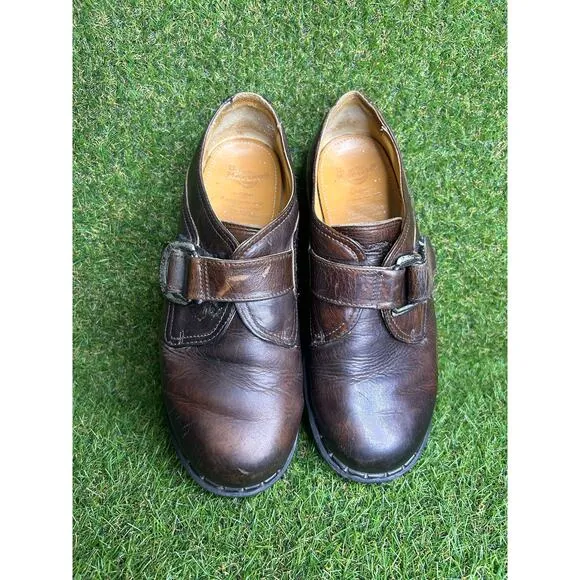 VTG 90s Dr Martens Chunky Platform Monk Strap Leather Loafers MIE 8314 9