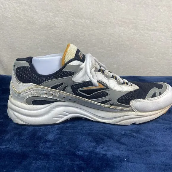 VTG Brooks Hydroflow‎ ST Running Sneaker Shoes Mens 12 White/Grey/Blue 90s