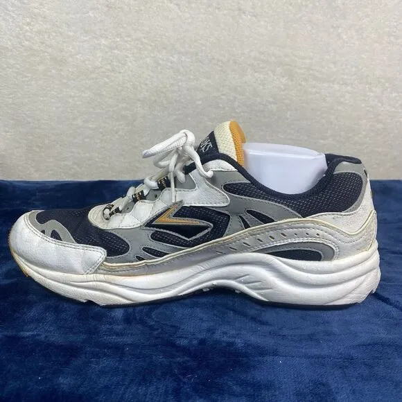 VTG Brooks Hydroflow‎ ST Running Sneaker Shoes Mens 12 White/Grey/Blue 90s