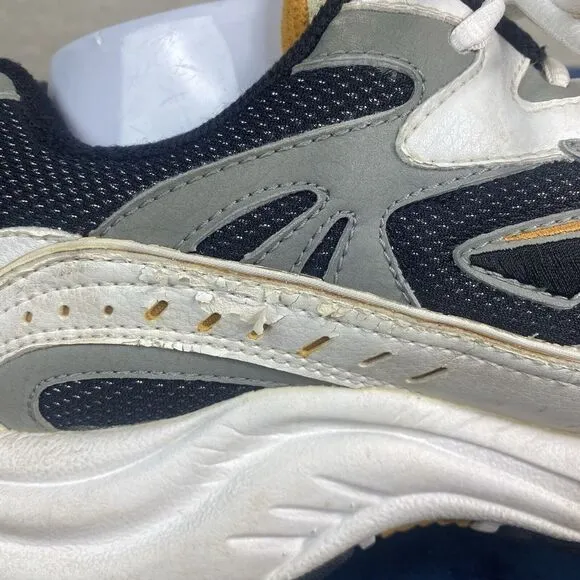 VTG Brooks Hydroflow‎ ST Running Sneaker Shoes Mens 12 White/Grey/Blue 90s