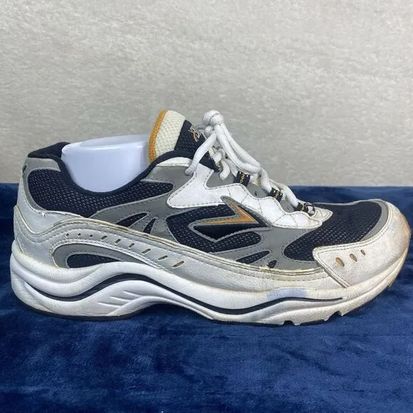 VTG Brooks Hydroflow‎ ST Running Sneaker Shoes Mens 12 White/Grey/Blue 90s