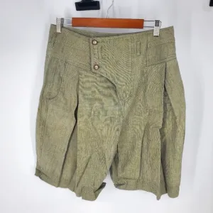 VTG Cosi L'Uomo Vintage Paperbag Shorts Dusty Olive Green Size 32