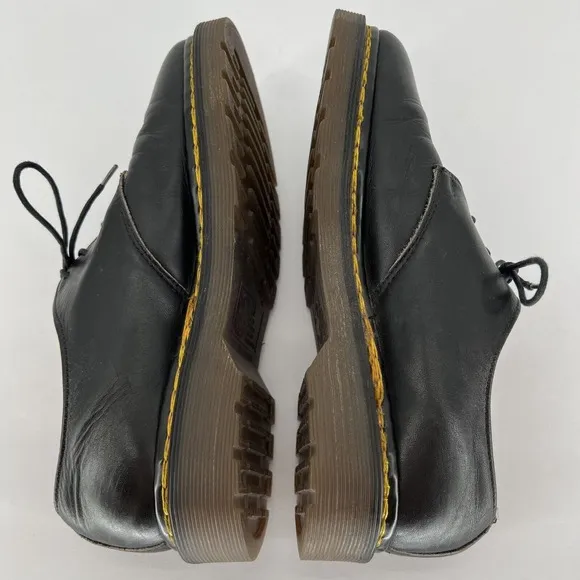 Vtg Dr Doc Martens Made in England Chunky Oxford US 7 Platform Shoes Black J132