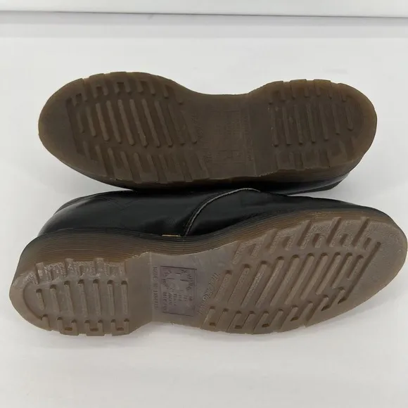 Vtg Dr Doc Martens Made in England Chunky Oxford US 7 Platform Shoes Black J132
