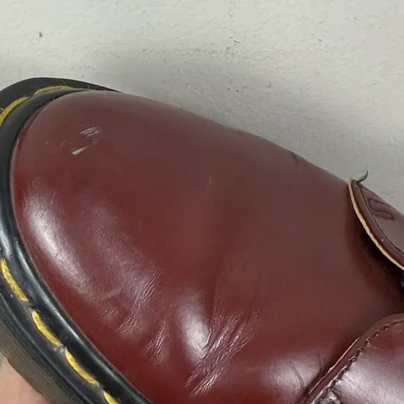 Vtg Dr Martens made in England Oxford Shoes Burgundy Cherry Womens US 7 (UK 5)