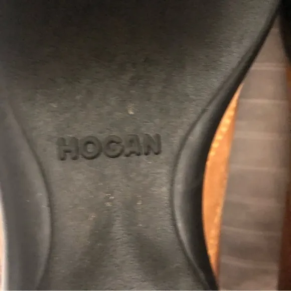 Vtg Hogan Women's Tan Bowling Style Oxford Shoes Italian Made Athletic Size 7.5