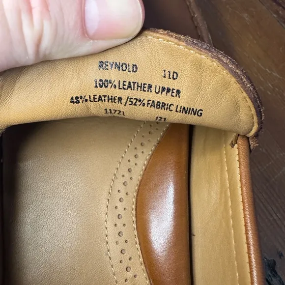 Vtg Men's Polo Ralph Lauren Reynold Tan Leather Penny Loafers size 11 D
