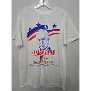 VTG Sam Walton Day Walmart Keep America Strong Single Stitch T-Shirt Size L USA‎
