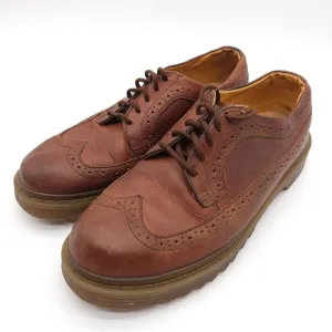 VTG Skechers Mens 10 Leather Oxford Wingtip Lace Up Dress Shoes Chunky Y2K Brown