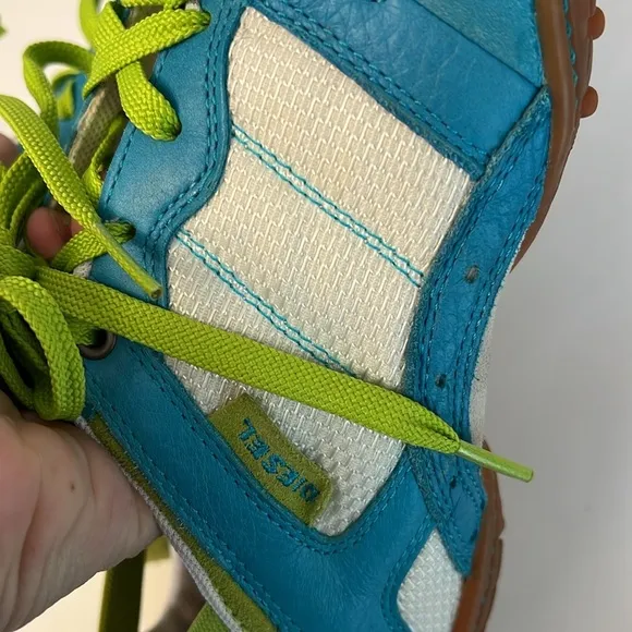 VTG Y2K DIESEL WHITNEY LEATHER SUEDE SNEAKERS SIZE 8
