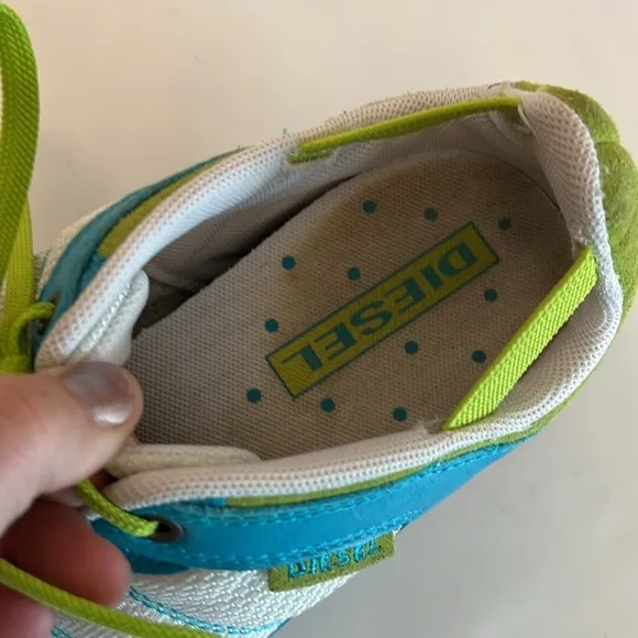VTG Y2K DIESEL WHITNEY LEATHER SUEDE SNEAKERS SIZE 8