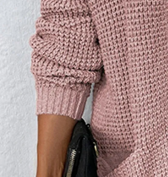 Waffle Knit Longline Open Front Classic Wide Patch Pocket Boho Sweater Cardigan