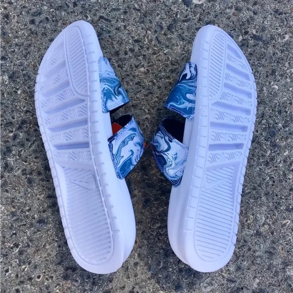WMNS NIKE BENASSI DUO ULTRASLIDES White MARBLES
