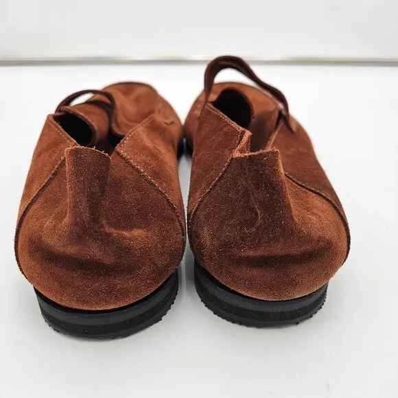 Wolf &amp; Shepherd Monaco‎ Penny Loafers Mens 39 (US 6) Brown Suede Slip On Leisure