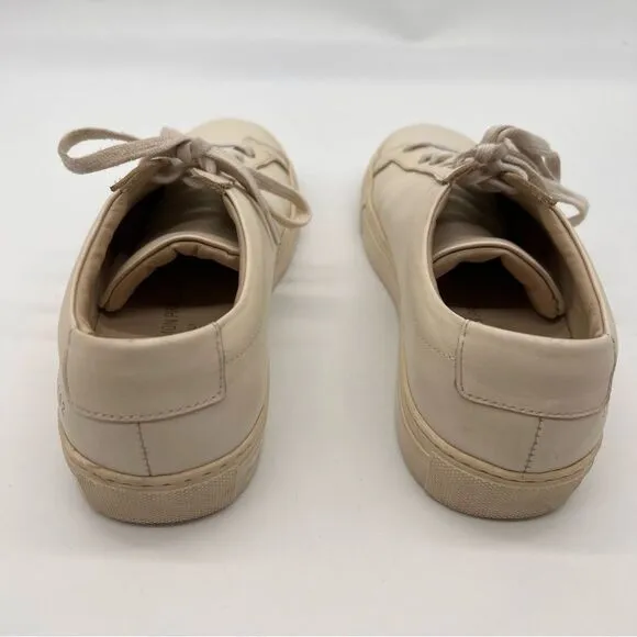 Woman by Common Projects Original Achilles Low Top White Leather Sneakers