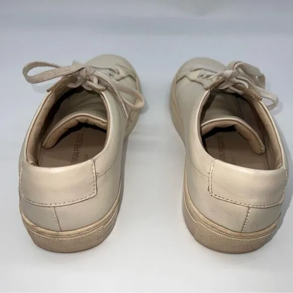 Woman by Common Projects Original Achilles Low Top White Leather Sneakers