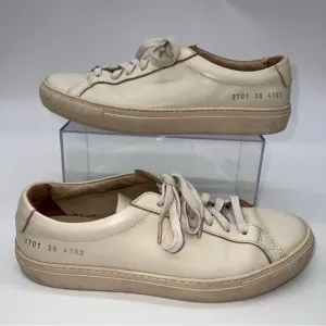 Woman by Common Projects Original Achilles Low Top White Leather Sneakers