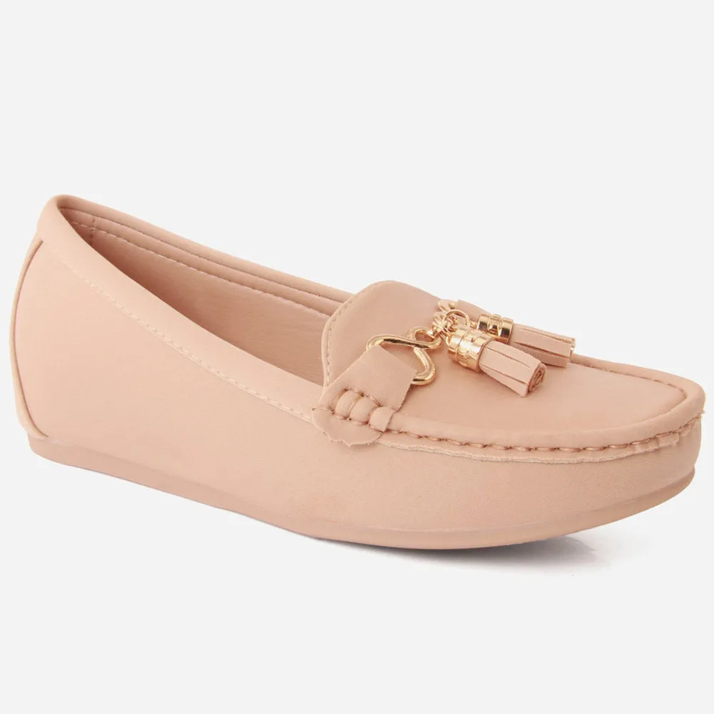 Women "AAaRVI" Casual Suede Slip On Moccasins