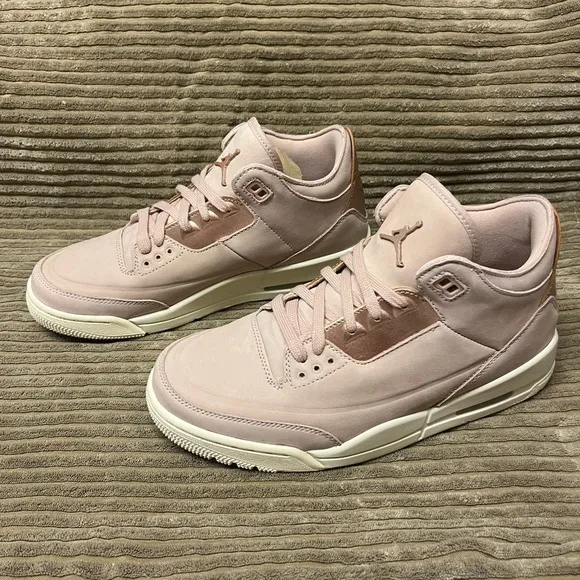Women’s Air Jordan 3 SE Particle Beige Streetwear Sneaker Shoe Tried On W Box 8