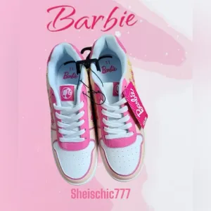 🆕Women's Barbie by Mattel Pink Casual Active Sporty Court Sneaker Shoes Sz11💕