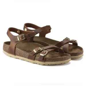 Women’s Birkenstock Kumba Brown Leather Sandals Size 37 EUC