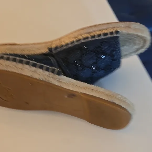 Women's Blue Espadrille Slides