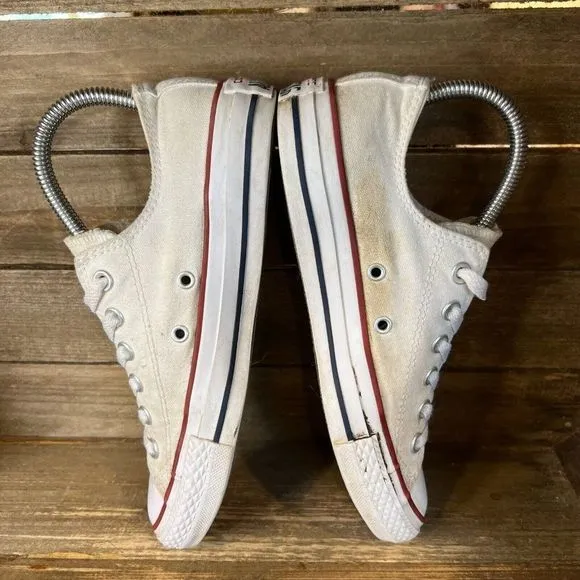 Womens Converse Chuck Taylor All‎ Star Ivory Low Top Shoes Sneakers Size 7 M GUC