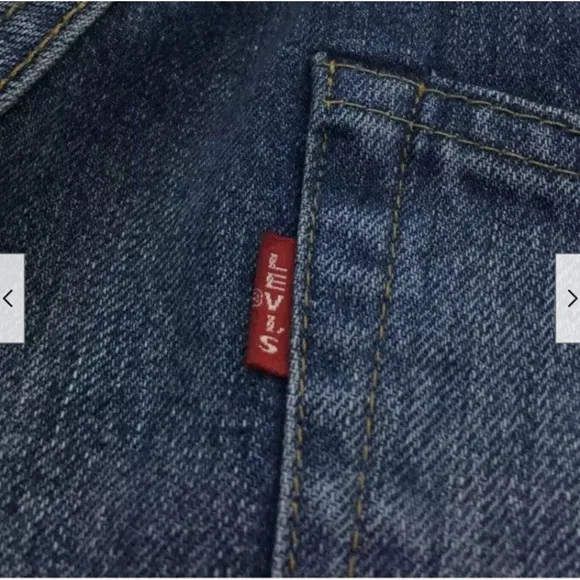 Womens Levi's Vintage Clothing Big E 1967 505 Selvedge Blue Jeans