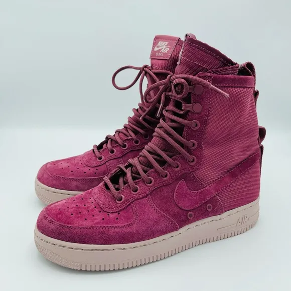 Womens SF Air Force 1 'Vintage Wine' Shoes Sz 7.5