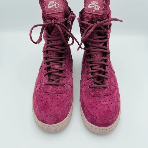 Womens SF Air Force 1 'Vintage Wine' Shoes Sz 7.5
