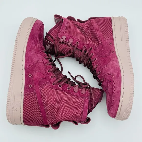 Womens SF Air Force 1 'Vintage Wine' Shoes Sz 7.5