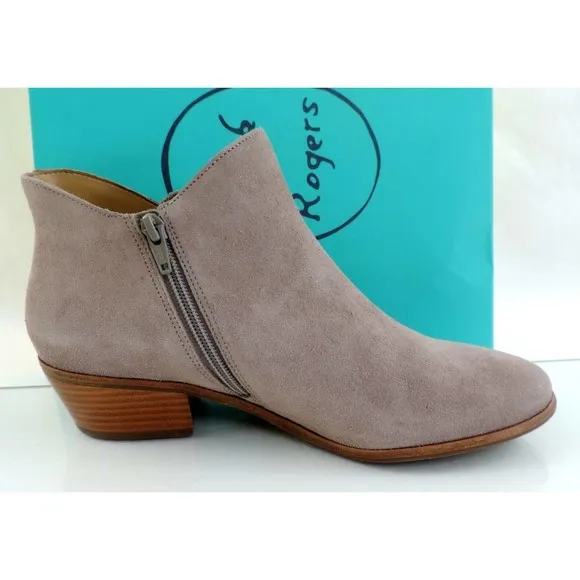 Women's Shoes Jack Rogers PEYTON Side Zip Ankle Boots Booties Light Grey Size 10