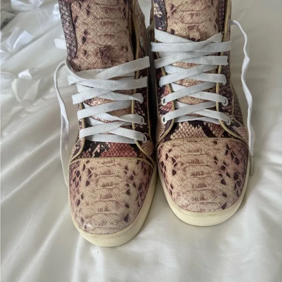 Women's Snake Print High-Top Sneakers