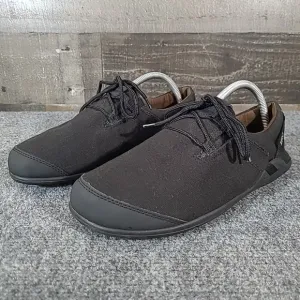 Xero Hana Mens 9 Shoes Black Hemp Canvas Minimalist Barefoot Sneakers Lace Up