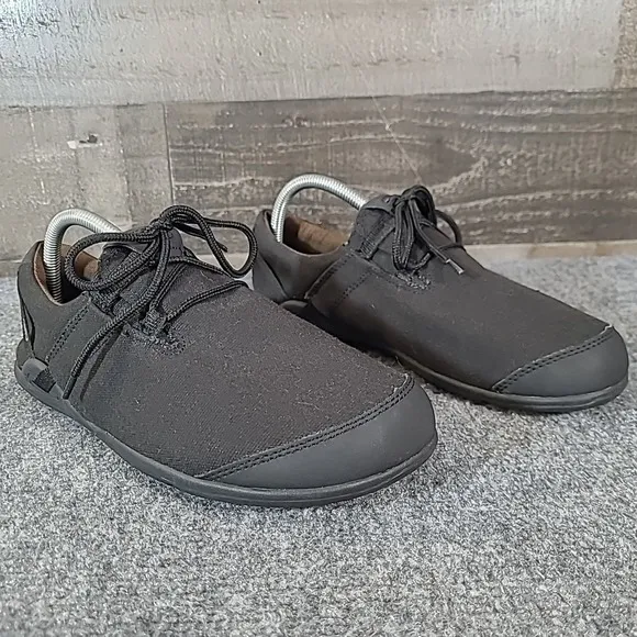 Xero Hana Mens 9 Shoes Black Hemp Canvas Minimalist Barefoot Sneakers Lace Up