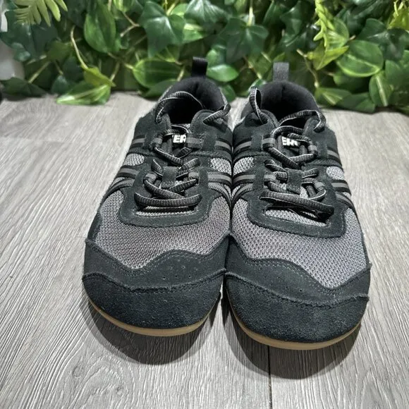 XERO Prio Suede Minimalist Barefoot Women's Athletic Running Shoes 8 Black Gum