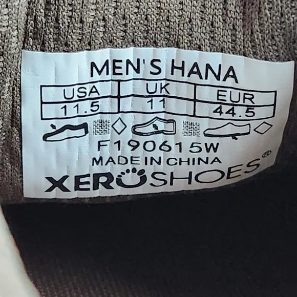 Xero Shoes Hana Barefoot Men's Sz 11.5  Tan Zero Drop Minimalist Canvas Shoes